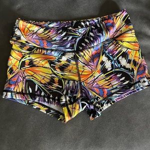 Multicolored Butterfly Wodbottom Women’s spandex active wear [M]